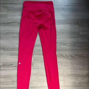 Red Lululemon leggings